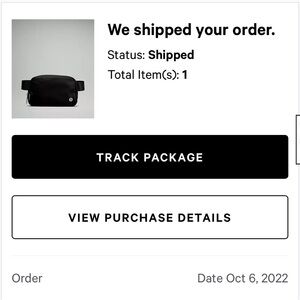 Lululemon Black Belt Bag